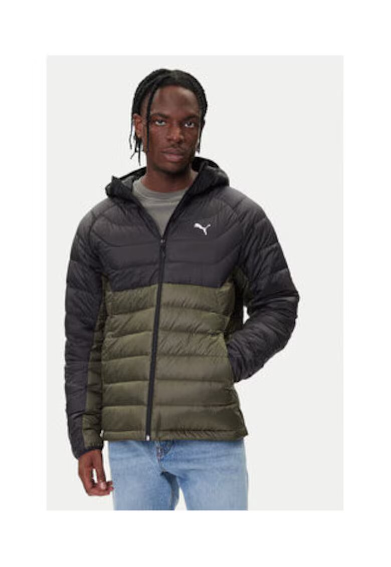 Puma Geaca din puf barbati - kaki - 100% poliester reciclat - negru