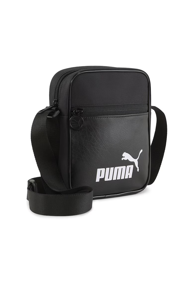 Puma Geanta crossbody cu imprimeu logo - Negru