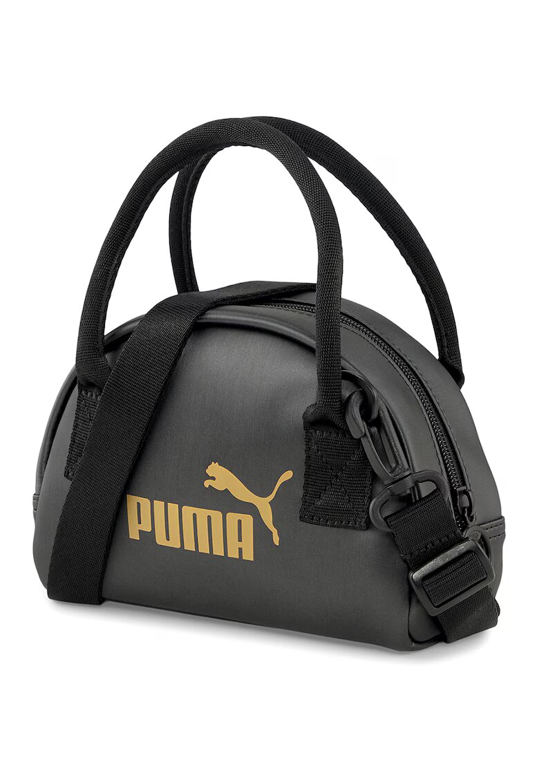 Puma Geanta mica din piele ecologica cu bareta de umar si logo Core Up - Negru
