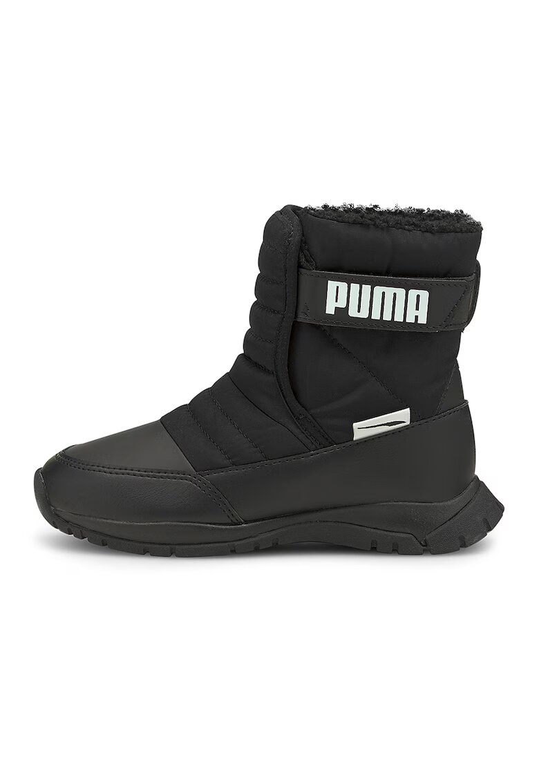 Puma Ghete impermeabile cu inchidere velcro Nieve - Alb/Negru