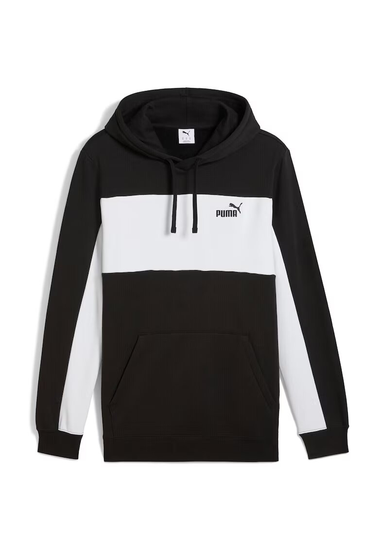 Puma Hanorac barbati Ess Block Hoodie Fl - Negru