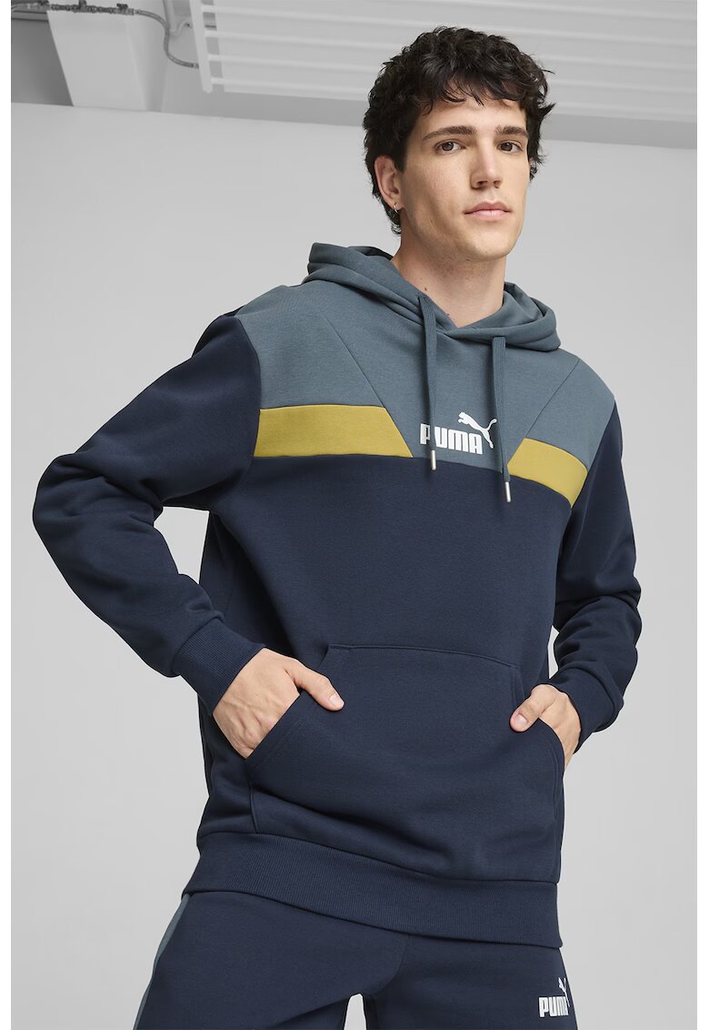 Puma Hanorac colorblock Power - Albastru/Galben mustar