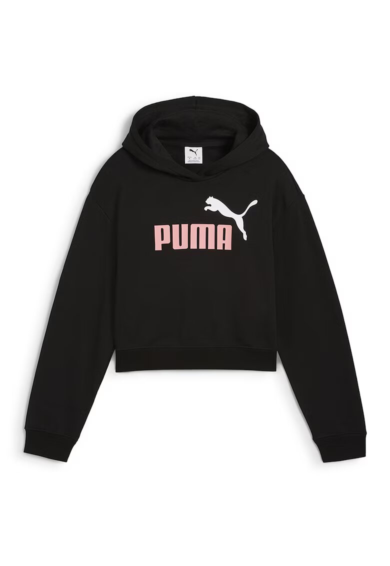 Puma Hanorac crop cu imprimeu logo - Negru/Roz