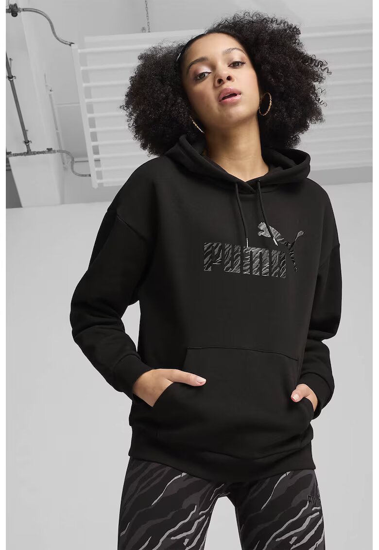 Puma Hanorac cu buzunar kangaroo Essentials+ - Negru