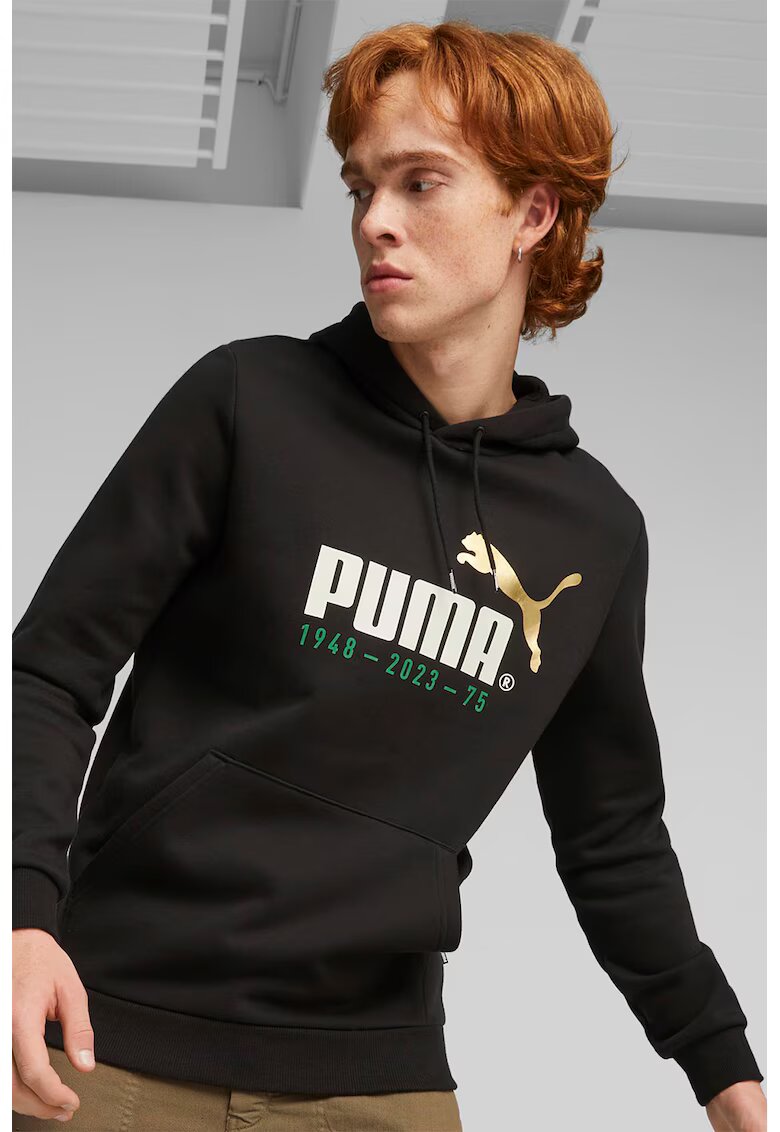 Puma Hanorac cu buzunar kangaroo Logo Celebration - Alb/Auriu/Negru