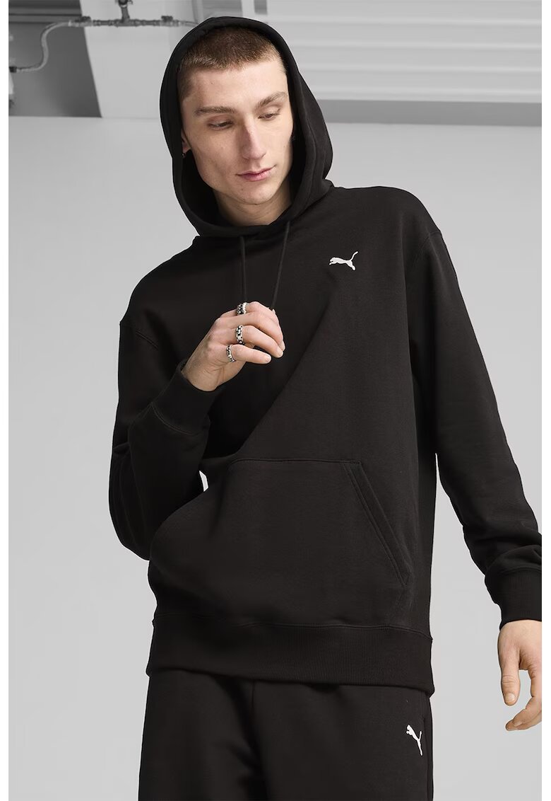 Puma Hanorac cu buzunar kangaroo si snur - Negru