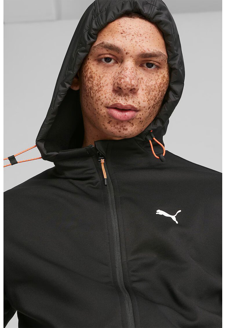 Puma Hanorac cu fermoar Open Road - Negru/Gri inchis