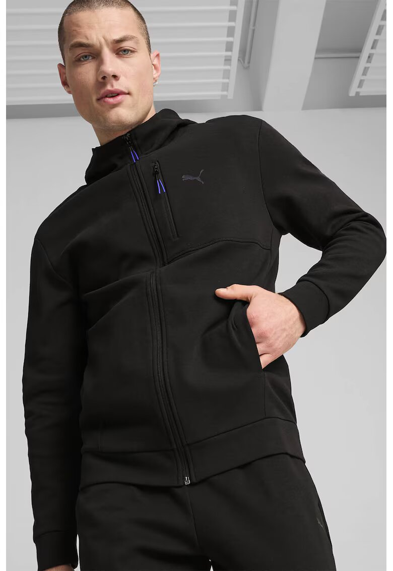 Puma Hanorac cu fermoar si buzunare laterale Open Road - Negru stins