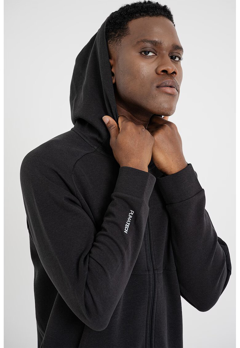 Puma Hanorac cu fermoar si guler mediu Alpine - Negru