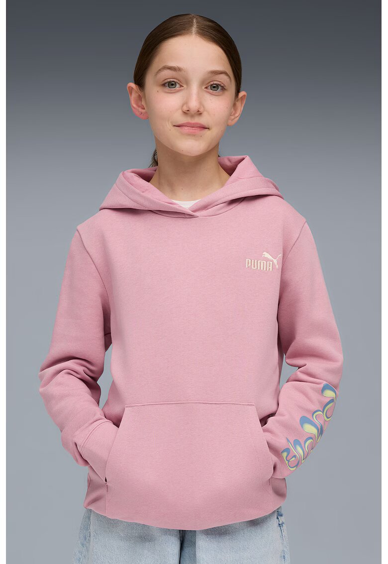 Puma Hanorac cu imprimeu logo - Roz deschis/Galben pal