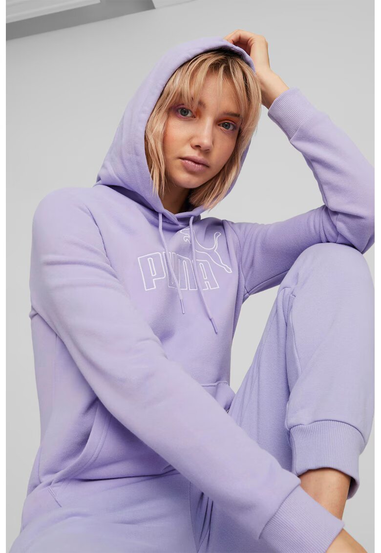 Puma Hanorac cu logo brodat ESS Elevated - Lila