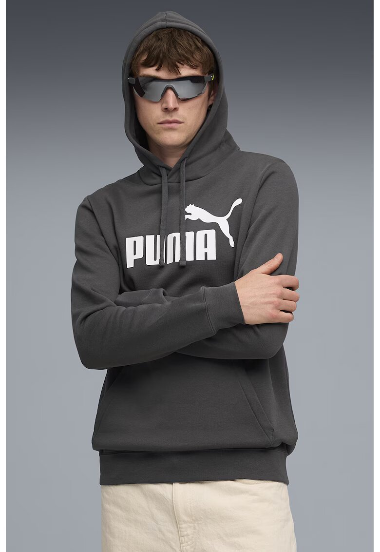 Puma Hanorac cu logo Essentials - Alb/Gri inchis