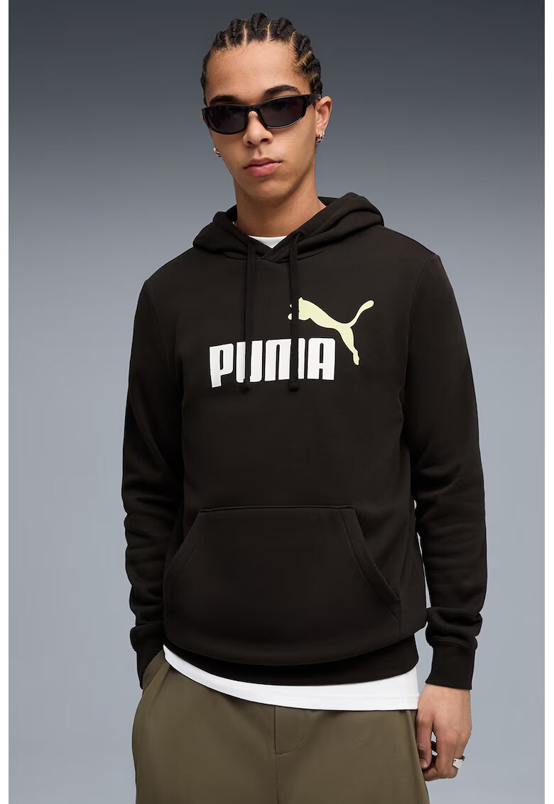 Puma Hanorac cu logo Essentials - Negru/Alb optic