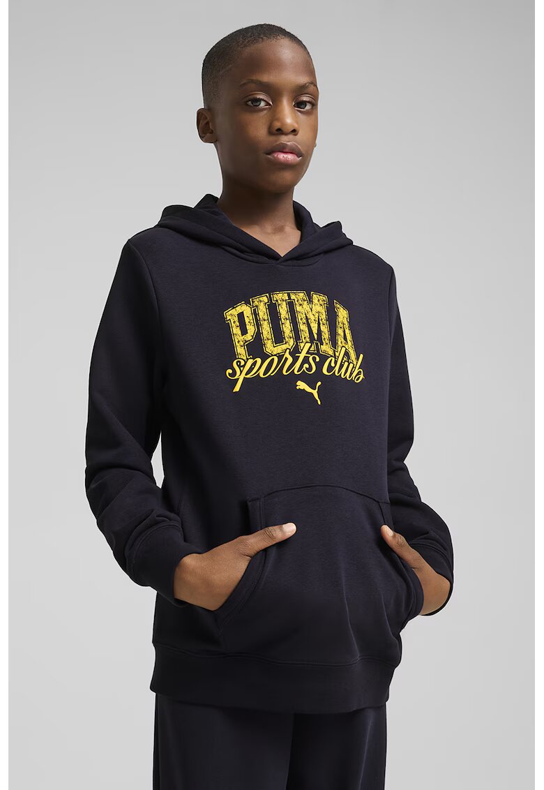 Puma Hanorac cu logo si buzunar kangaroo - Albastru ultramarin