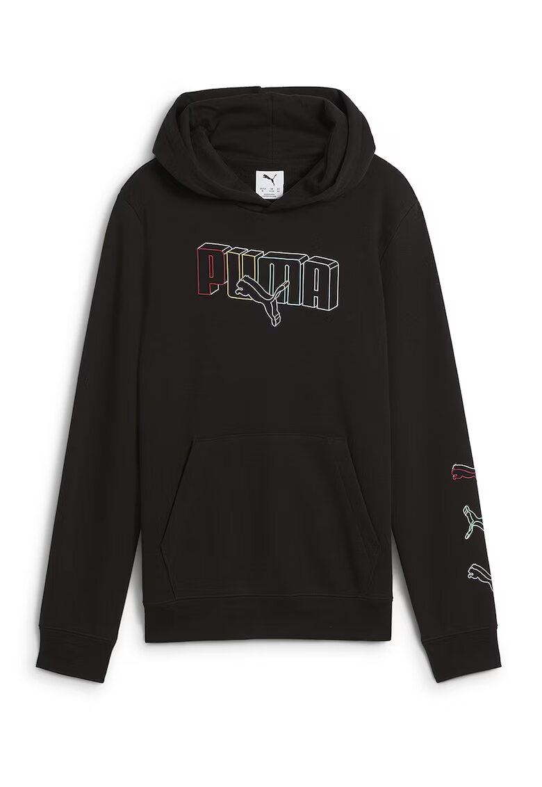Puma Hanorac cu logo si buzunar kangaroo - Negru