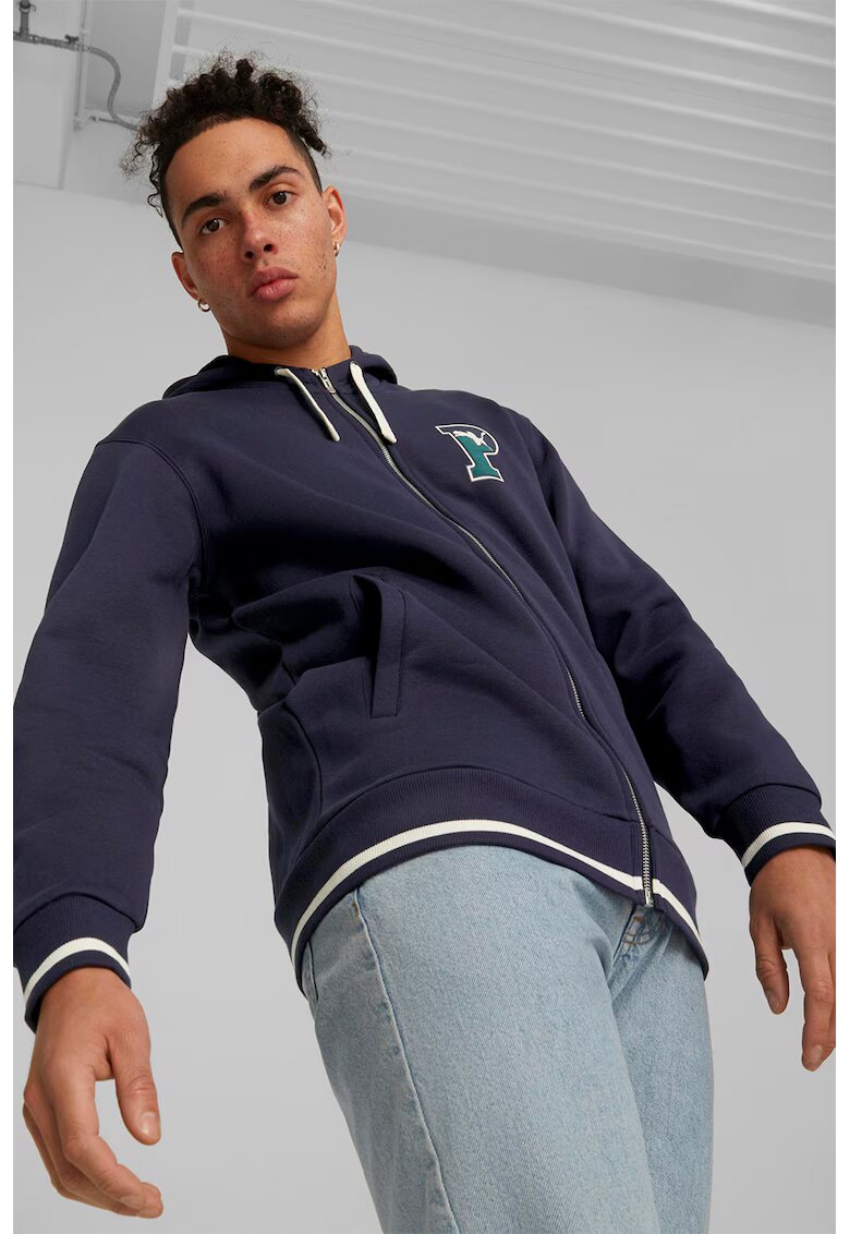 Puma Hanorac cu logo Squad - Bleumarin