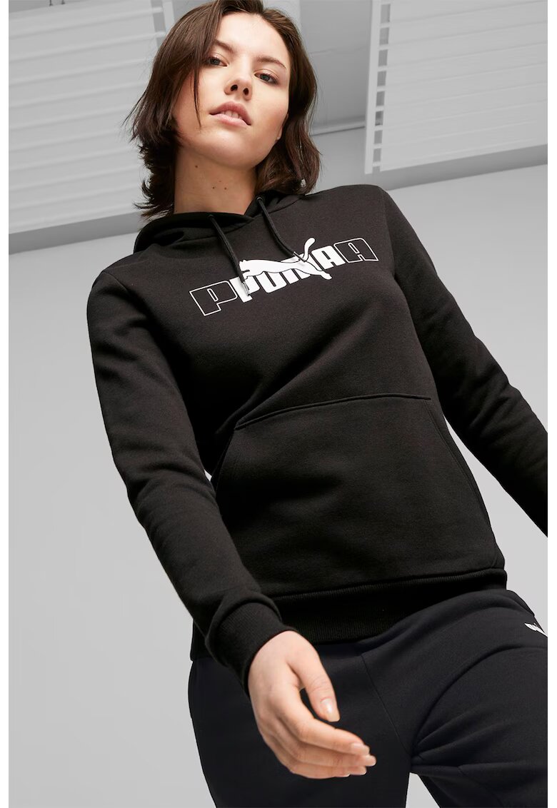 Puma Hanorac de bumbac cu imprimeu logo - Negru