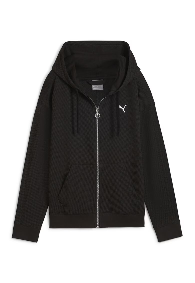 Puma Hanorac din amestec de bumbac cu fermoar HER - Negru