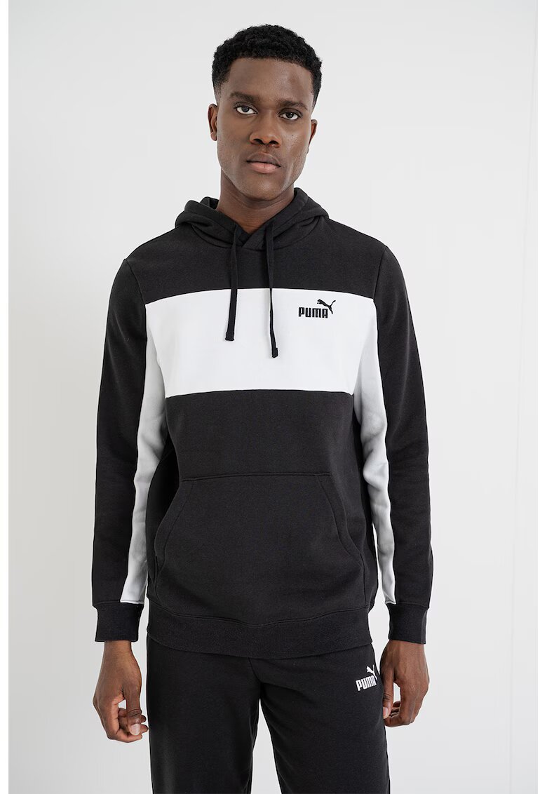 Puma Hanorac din amestec de bumbac Essentials - Alb/Negru