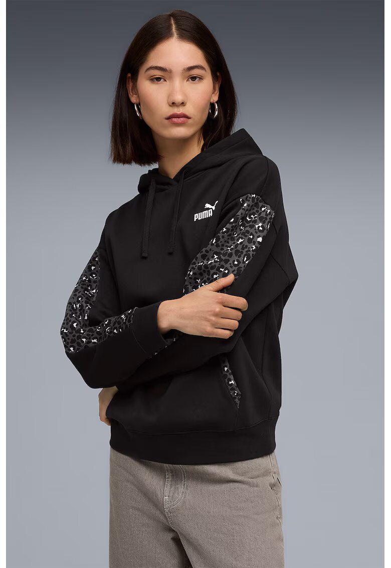 Puma Hanorac din bumbac cu buzunare kangaroo - Negru