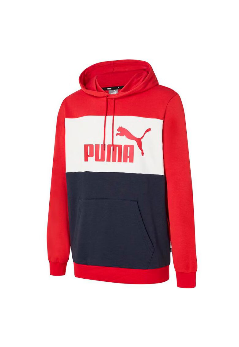 Puma Hanorac ESS+ Colorblock Hoodie TR - 848772-21 - Barbati - Rosu - Rosu