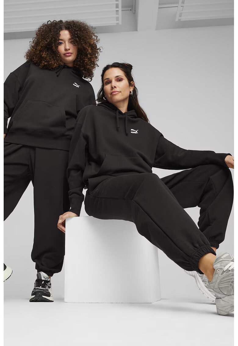 Puma Hanorac relaxed fit cu buzunar kangaroo Better Classics - Negru