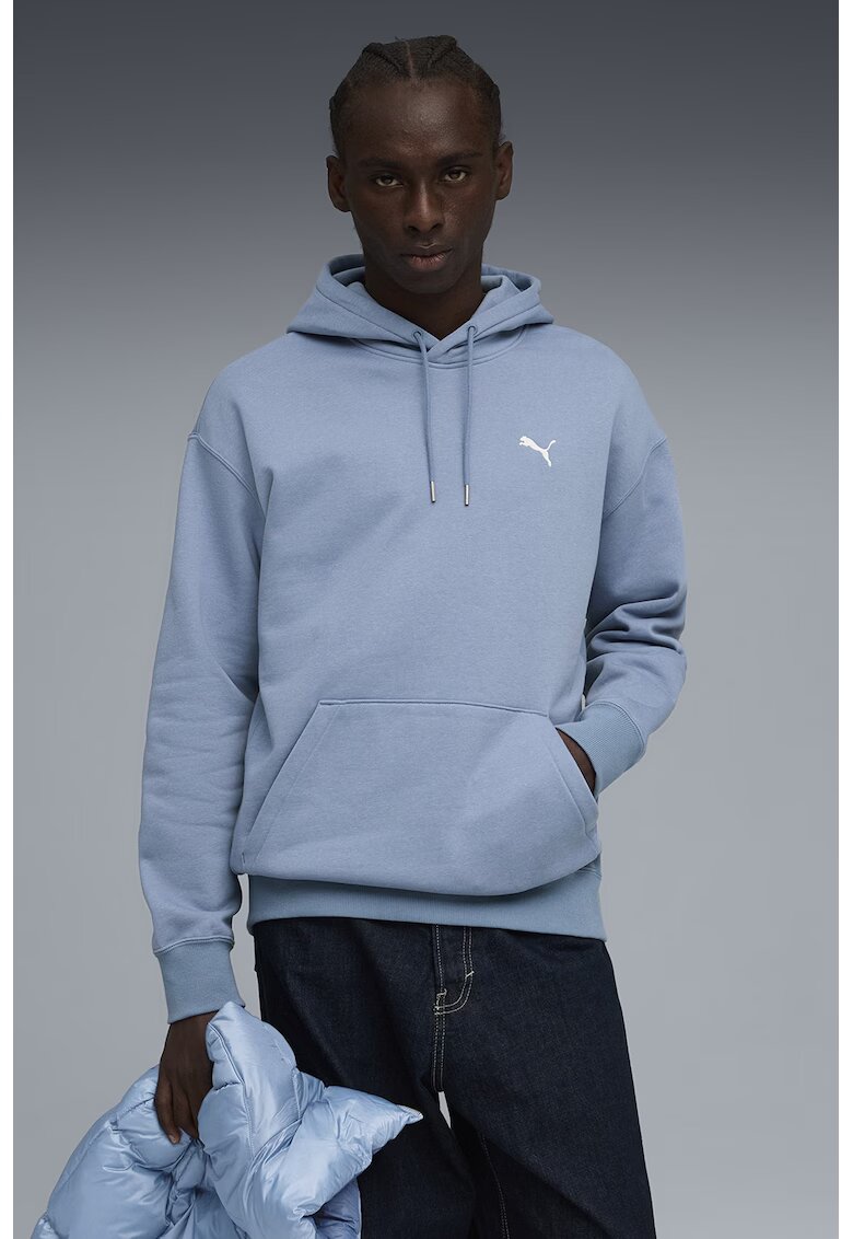 Puma Hanorac relaxed-fit cu buzunar kangaroo ESS - Alb/Albastru lavanda