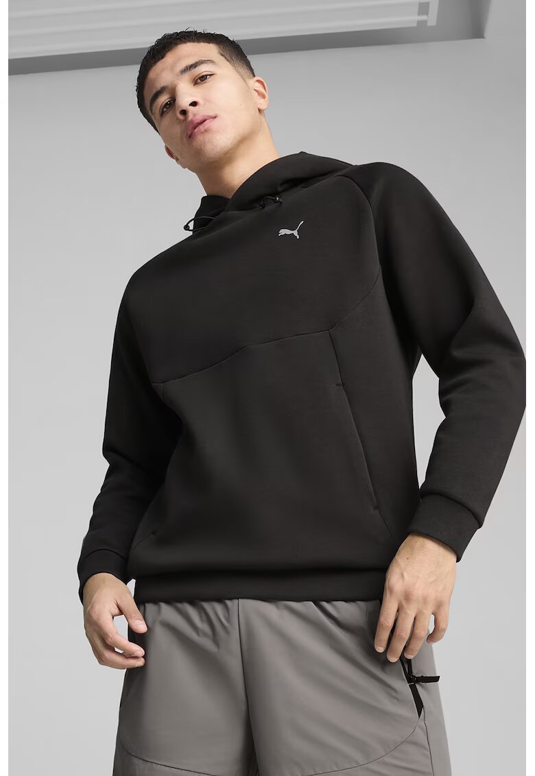 Puma Hanorac relaxed-fit cu buzunar kangaroo - Galben pal/Gri inchis