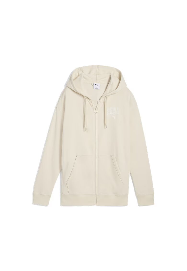 Puma Hanorac relaxed fit cu fermoar pentru femei - 685033-87 - Alb - Alb