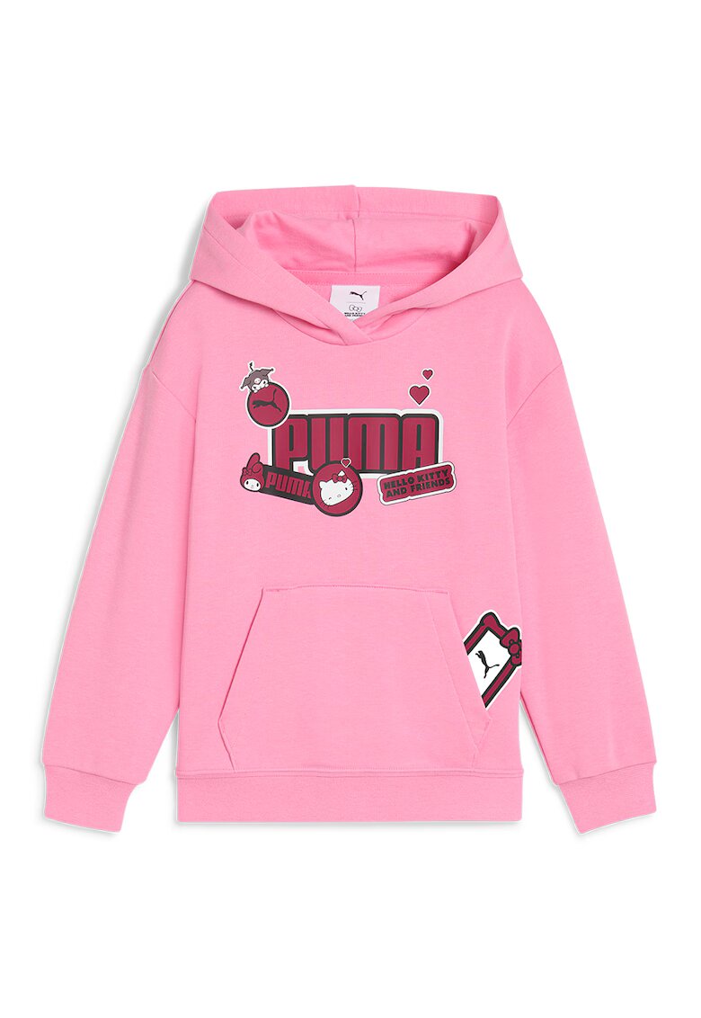 Puma Hanorac relaxed-fit cu imprimeu - Alb/Roz zmeuriu/Roz pastel