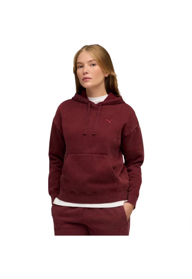 Puma Hanorac sport dama - hanorac cu gluga - rosu - fara fermoar
