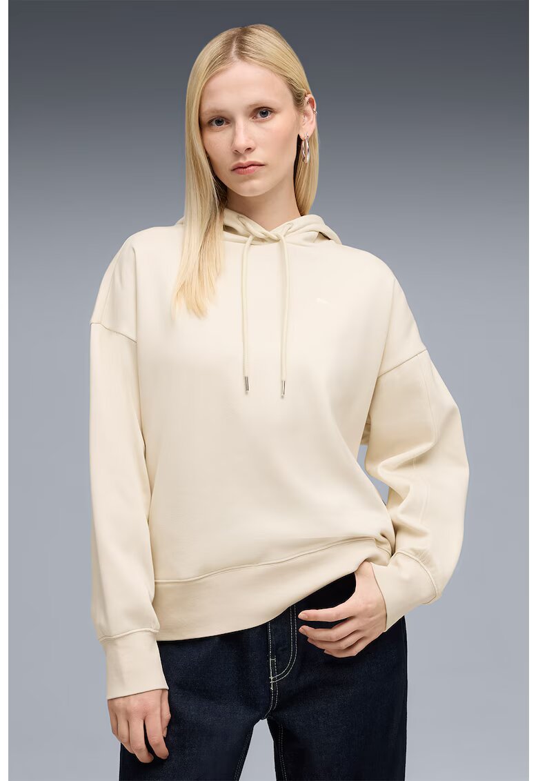Puma Hanorac supradimensionat cu pliu inversat pe partea din spate - Crem