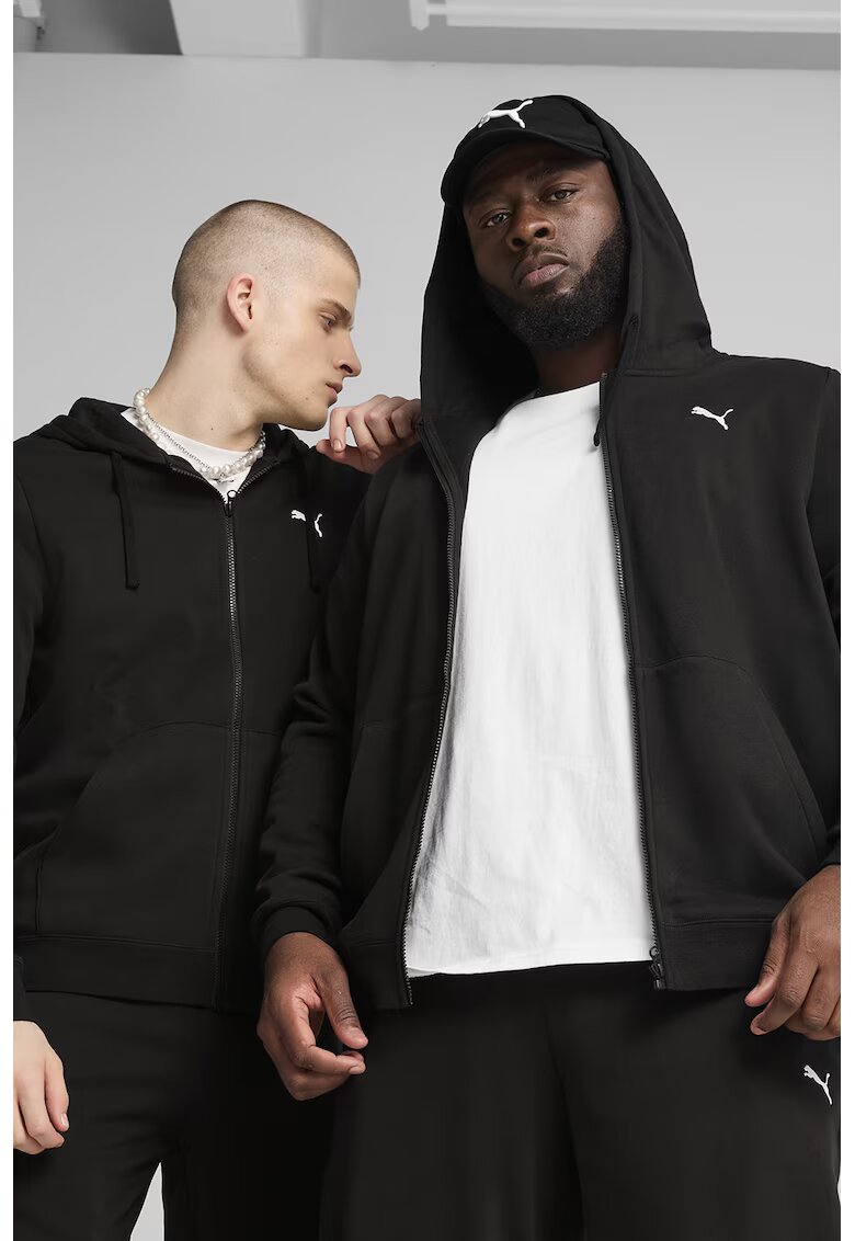 Puma Hanorac uni cu fermoar Ess - Negru