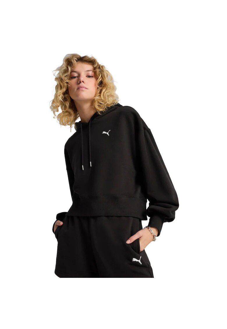 Puma Hoodie Wardrobe Ess Relaxed Cropped Hoodie Tr