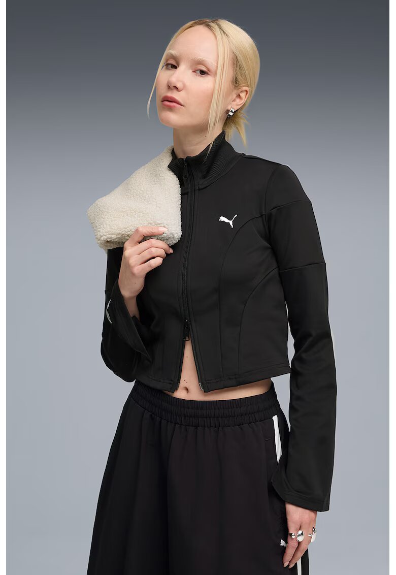 Puma Jacheta crop slim-fit - Negru