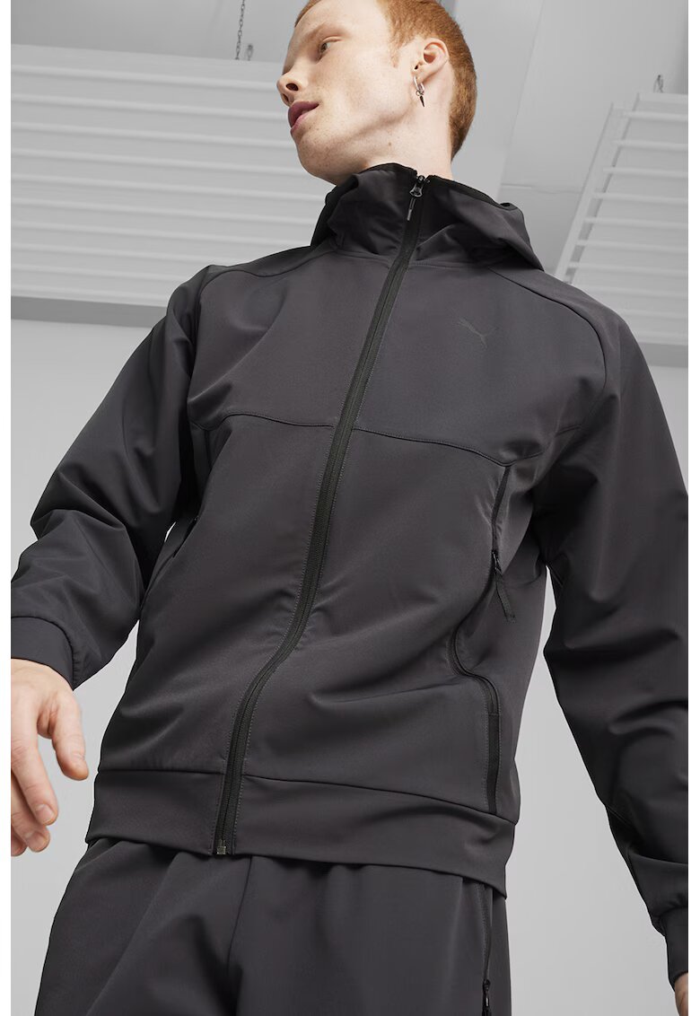 Puma Jacheta de trening cu fermoar Tech - Negru