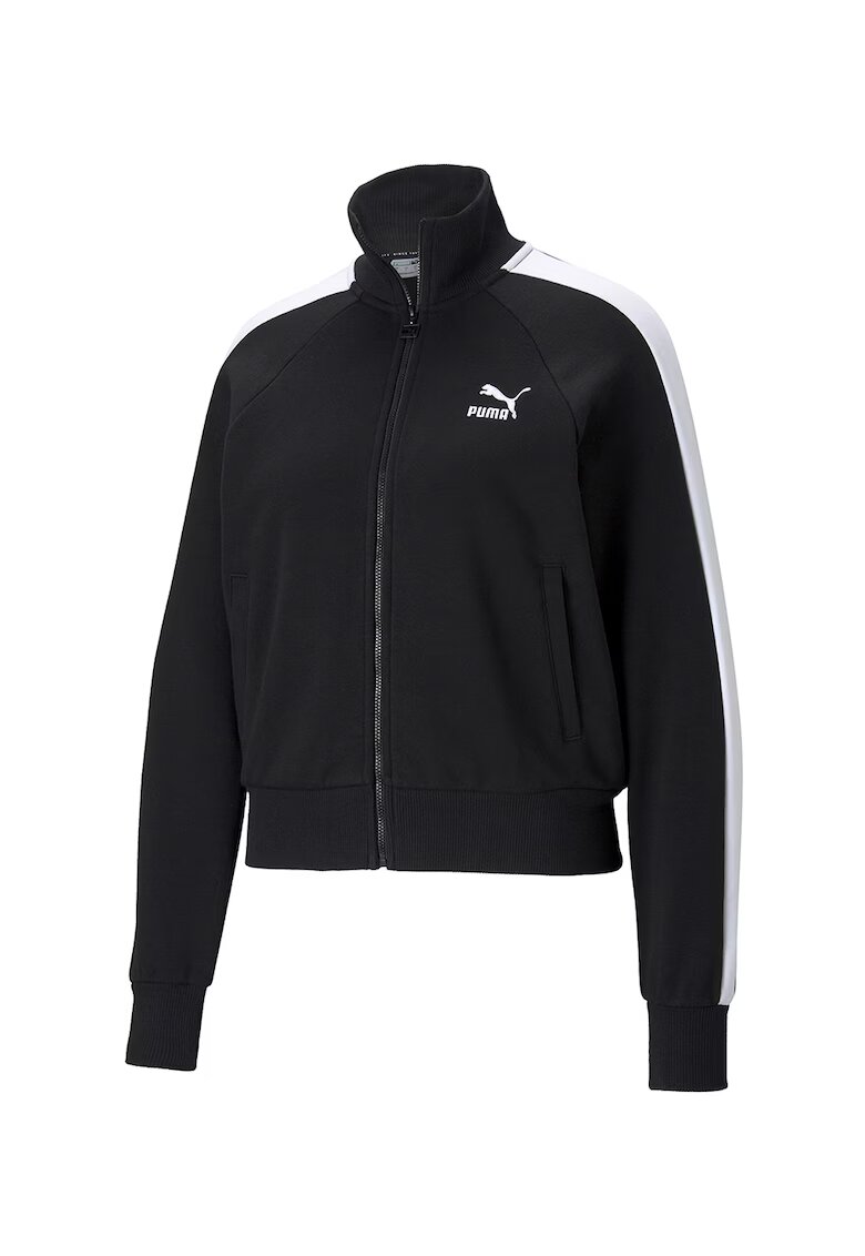 Puma Jacheta de trening cu terminatii striate Iconic T7 TR - Negru