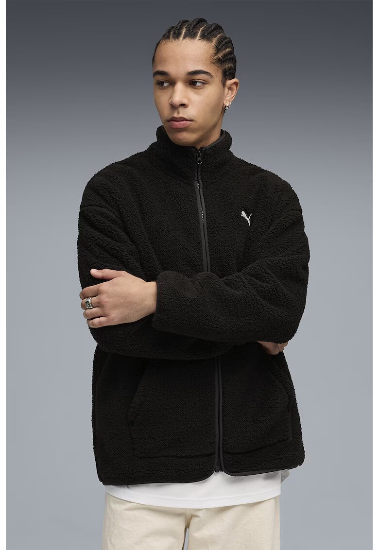 Puma Jacheta relaxed fit cu fermoar - Negru