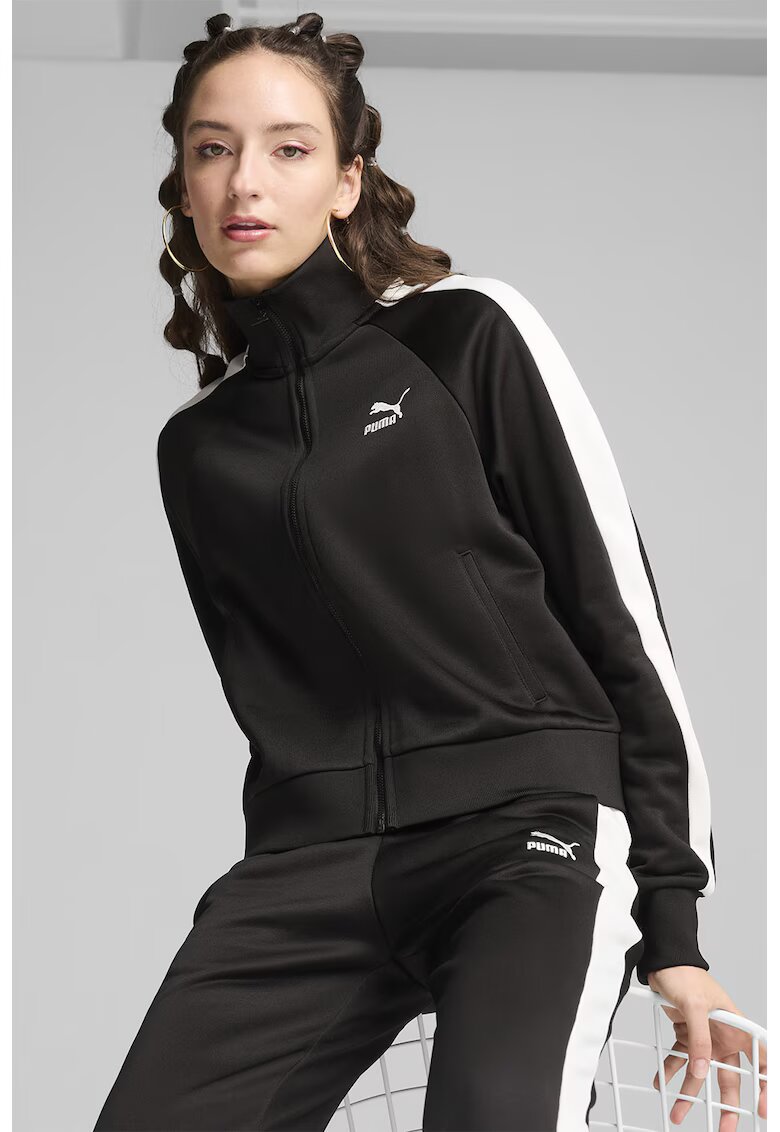 Puma Jacheta sport cu logo Iconic - Negru/Alb optic