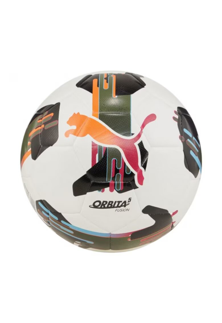 Puma Minge fotbal Orbita 5 Fusion - alb/negru/oranj -