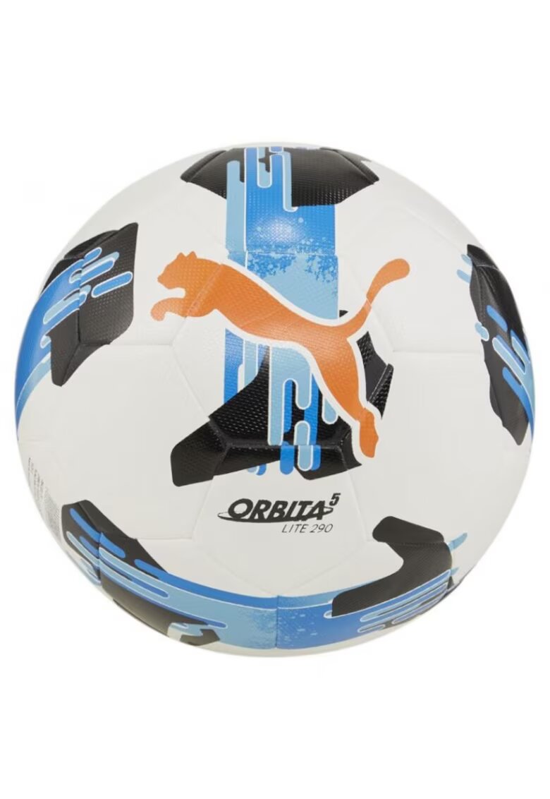 Puma Minge fotbal Orbita 5 Fusion Lite - 290g - alb/negru/albastru - junior