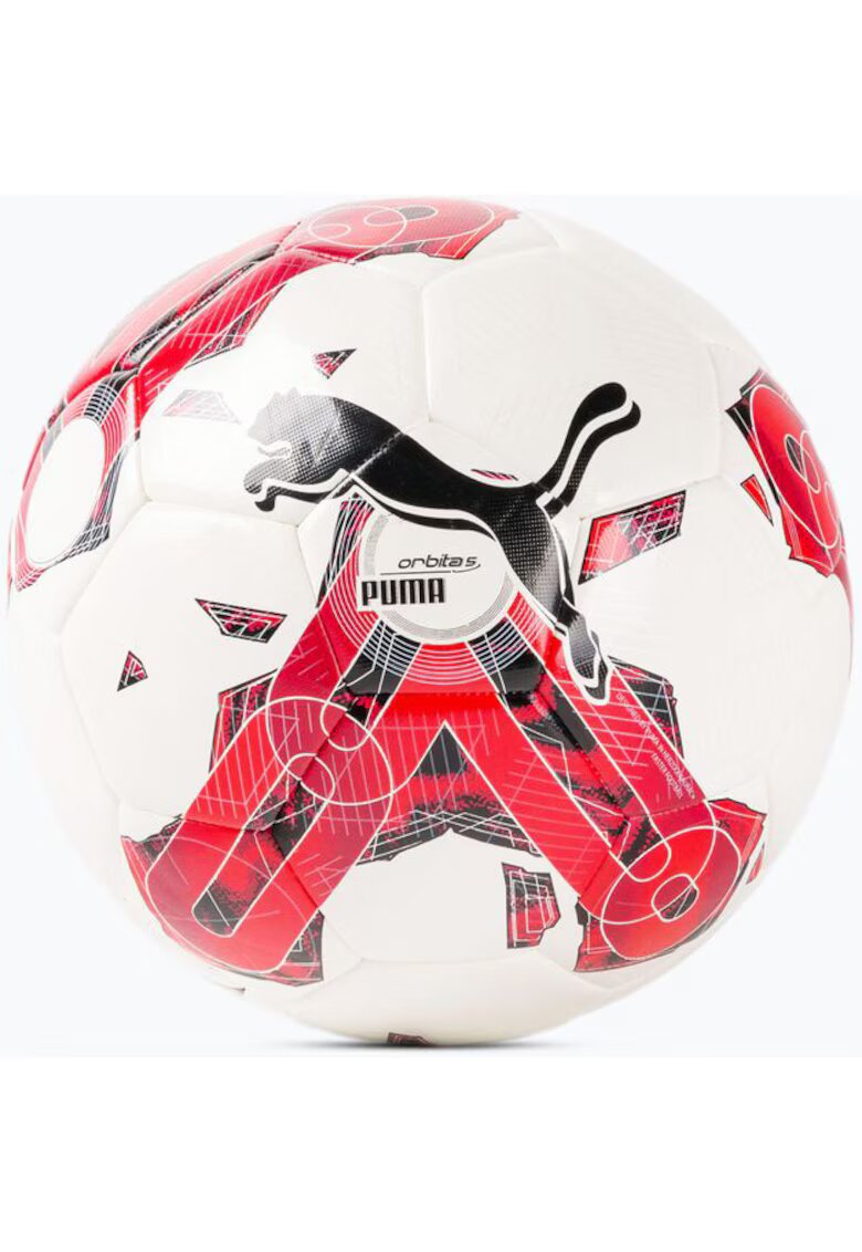 Puma Minge fotbal Orbita 5 HYB - marime 5 - alb/rosu