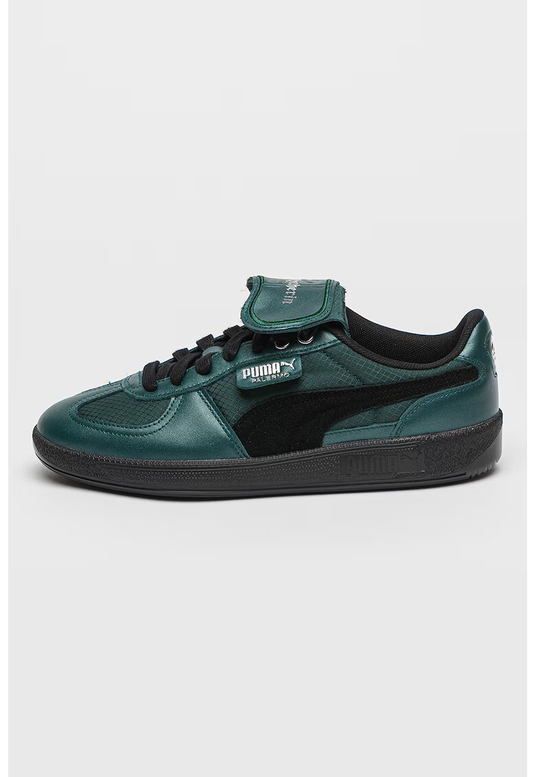 Puma Palermo 2 Harry Potter - Pantofi sport cu garnituri de piele intoarsa - Verde englez