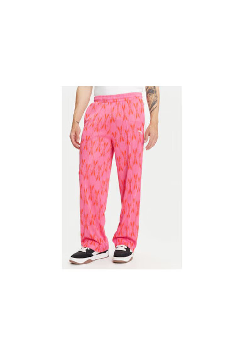 Puma Pantaloni de trening barbati 631492 - Poliester reciclat - Roz - Roz