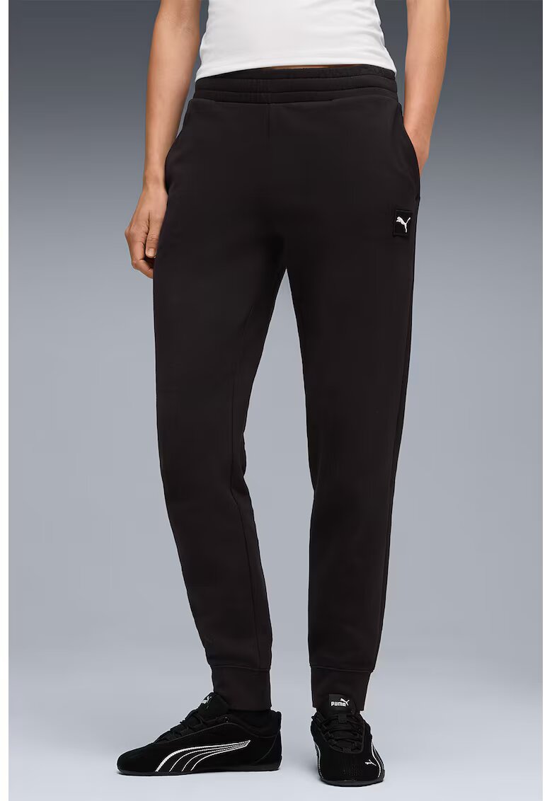 Puma Pantaloni de trening cu aplicatie logo Ess Elevated - Negru