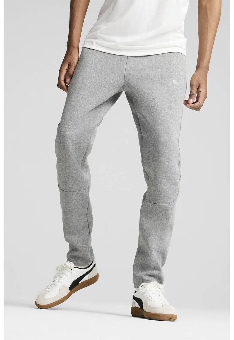 Puma Pantaloni de trening cu buzunare laterale Evostrype dryCELL - Gri deschis melange