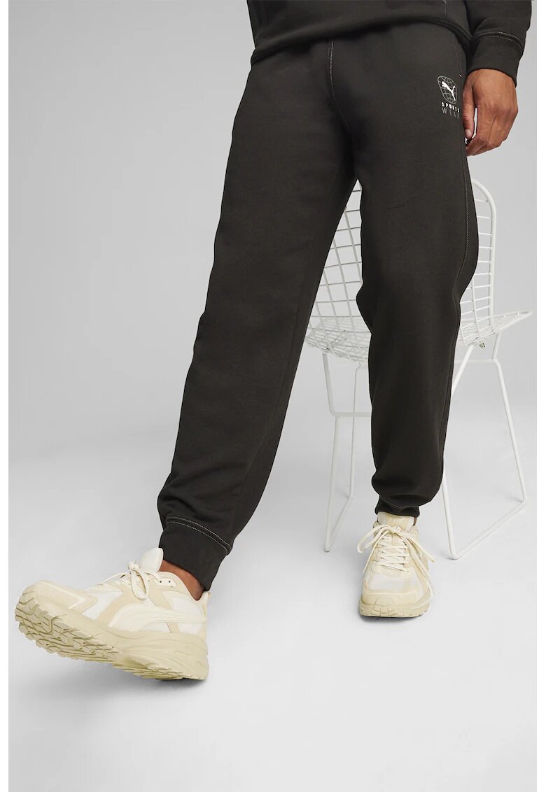 Puma Pantaloni de trening cu croiala conica si snur de ajustare Better Sportswear - Negru