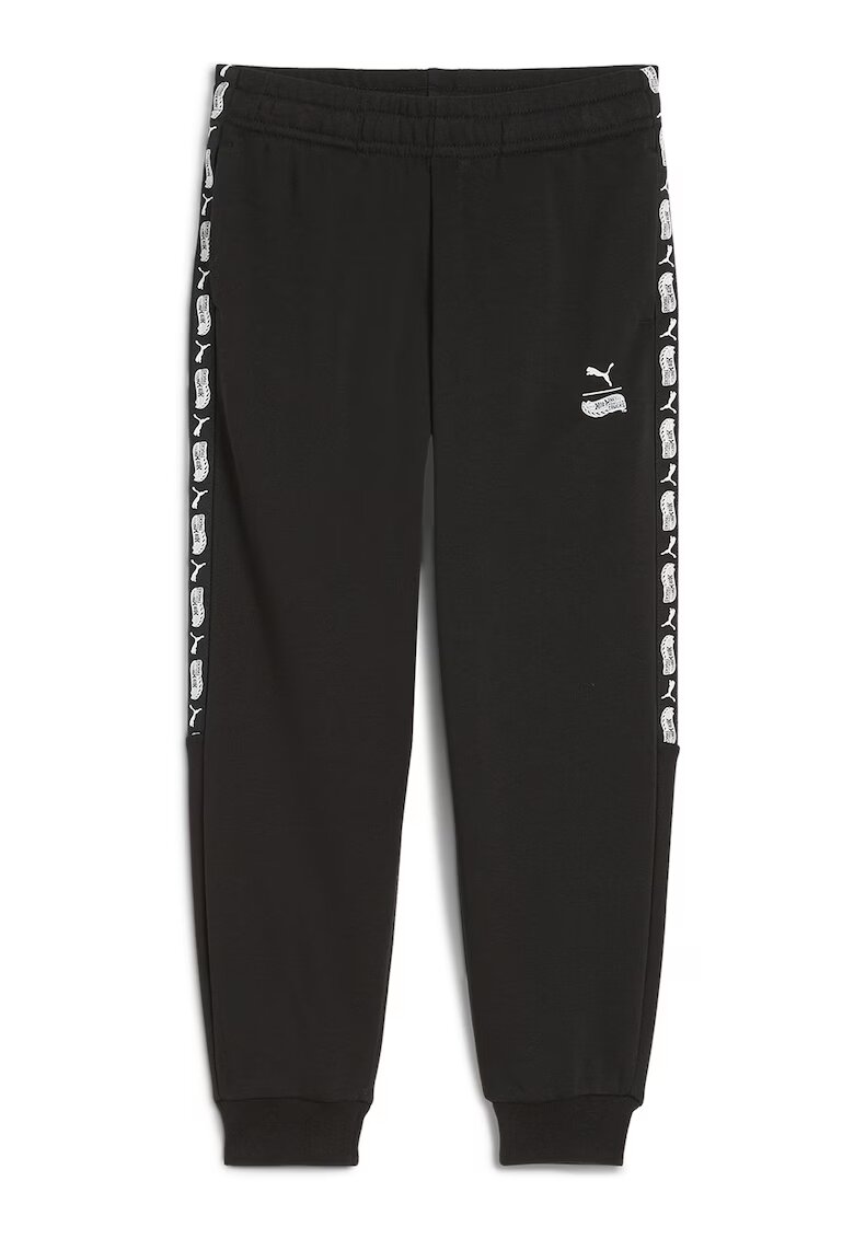 Puma Pantaloni de trening cu logo - Alb/Negru