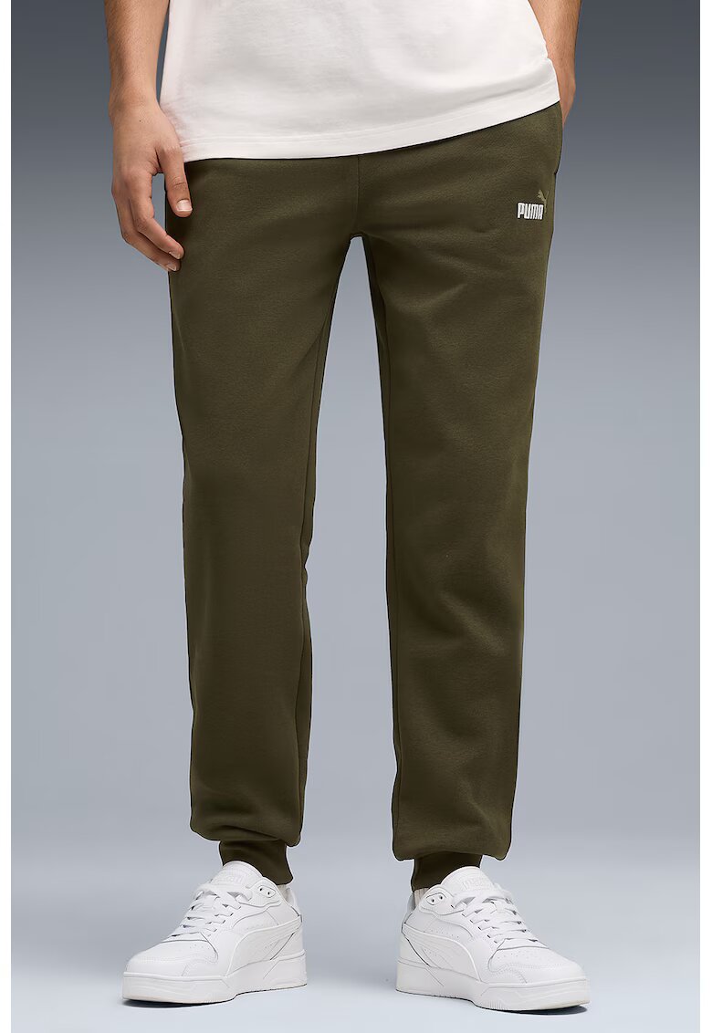 Puma Pantaloni de trening cu logo ESS 2 - Verde masliniu