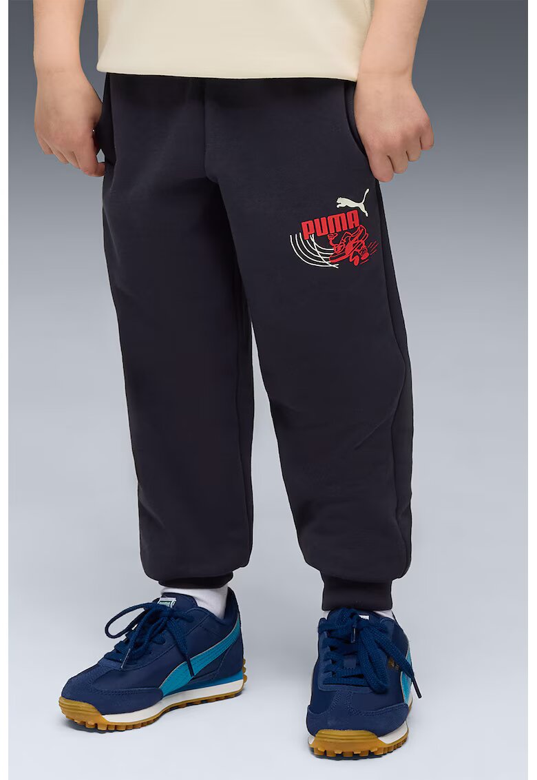 Puma Pantaloni de trening cu logo si talie elastica - Bleumarin